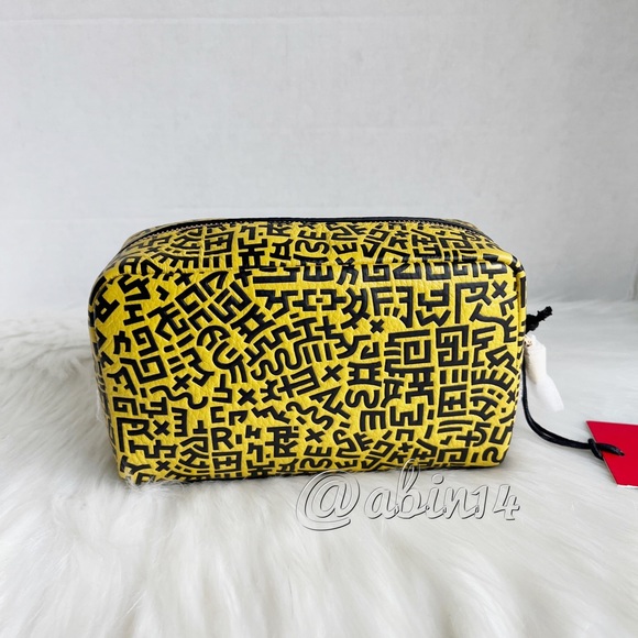 NWT Coach Disney Mickey Mouse X Keith Haring Cosmetic Pouch Makeup Bag Case - Picture 4 of 5